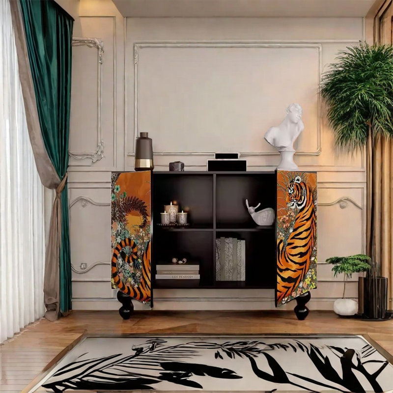 Armoire de rangement élégante avec deux tablettes