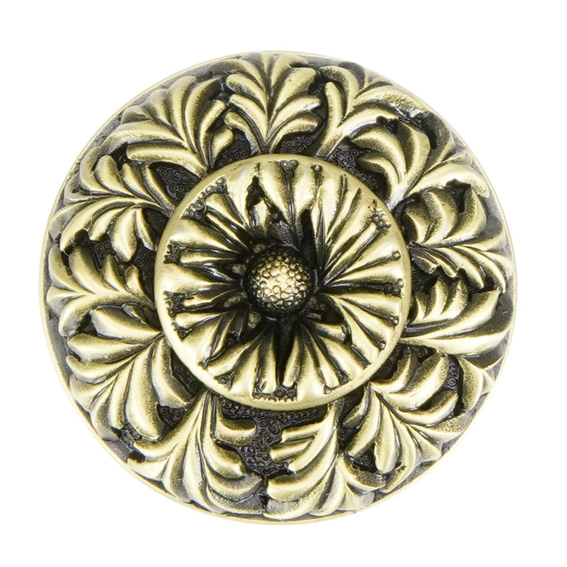 TREMONT KNOB IN PLATE, Brass