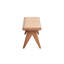 Banc de style Mid-Century moderne, hauteur de 16 pouces, filet respirant pour siège aéré, patio naturel sans dossier, profondeur 14, parfait pour manger