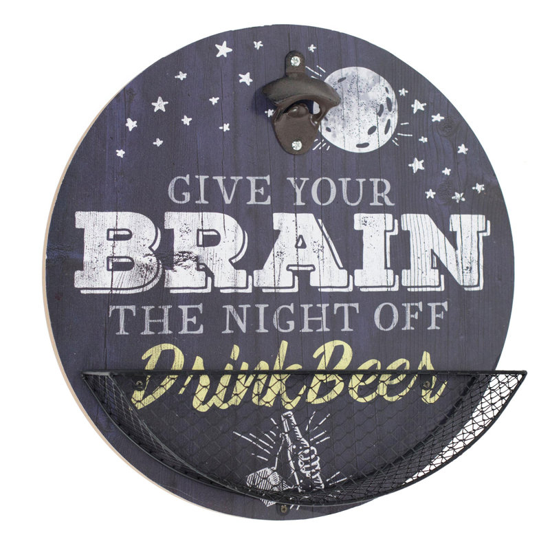 Signe de décoration murale ouvre-bouteille de bière