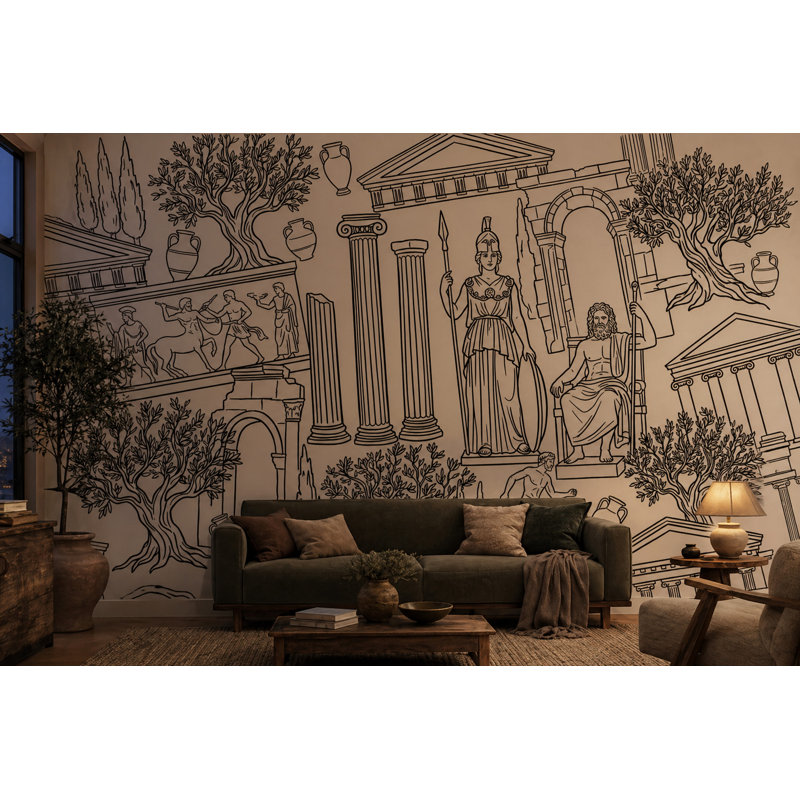 Décoration murale amovible classique Walls, 140"x108", Non-Woven Nonpasted