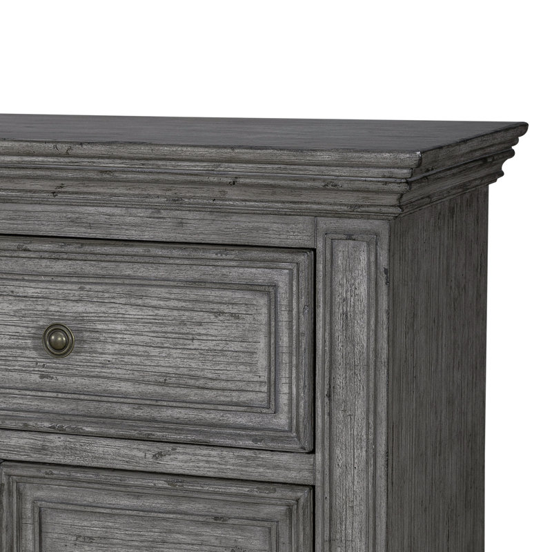 Temple Cloud 10 Drawer Dresser w/ Lined Interior, Gray