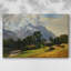 Paysage de montagne avec une maison de campagne - Peinture sur toile tendue avec châssis-Gauermann-c. Milieu du 19e siècle-1026279763