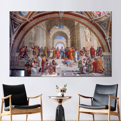 Reproduction Wall Decor, Socrates Canvas, Oil Painting Print, Raffaello Sanzio Wall Decor, Famous Canvas Art, Aristotle Poster,