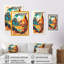 «Summer Scene in Modern Vector», reproduction sur toile-103732070-103732069