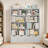 57.5"H 5-Tier Cube Storage Bookcase, Standard Bookcase with 4 Removable Drawers-2088301494