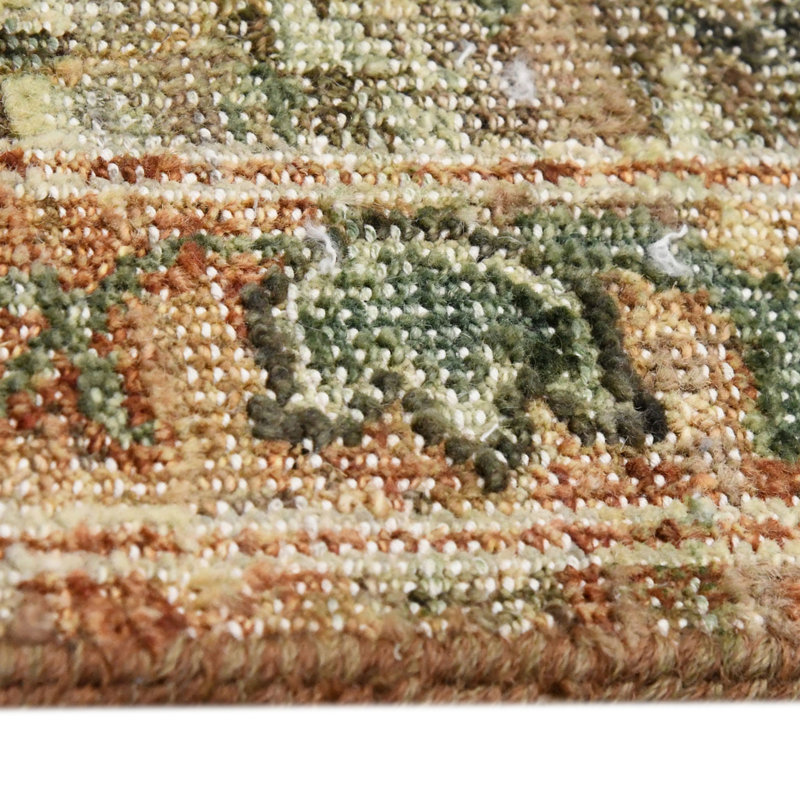 Oriental Handmade Hand-Knotted Area Rug in Brown, Rectangle 2' x 3'