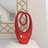 Polystone Swirl Abstract Decorative Red Sculpture-107635934
