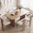 Mid Century Modern Dining Chairs, Wooden Dining Room Chairs Set Of 6, Upholstered Dining Tbale Chairs With Rubberwood Legs & Padded Seats-Cream White-1686033242-1686033244