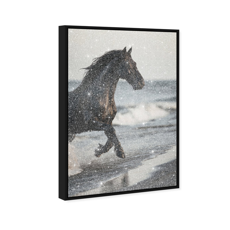 Void Runner I Print by Oliver Gal, 11"H x 16"W, Black Floater Frame