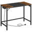 Metal Base Computer Desk with Power Outlet