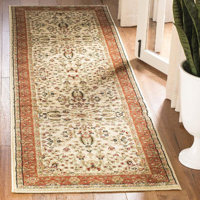 Runner Keuna Oriental Machine Woven Polypropylene Area Rug in Brown/Ivory -  Canora Grey, 70D70C81159B476D9E32A8B93E59CBE9