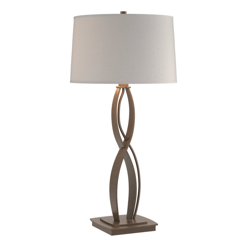 Almost Infinity Table Lamp, Bronze, Flax