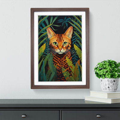Bengal Cat Symbolism Art - Framed Print