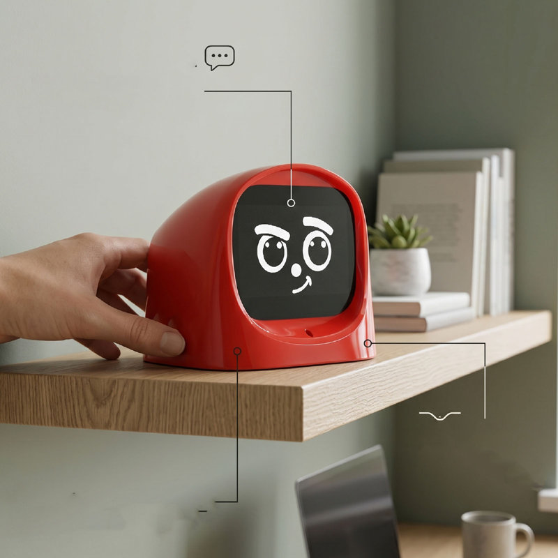 Al Desk Robot Companion Emotion Reconnaissance Animal de compagnie interactif partenaire pour voiture rouge