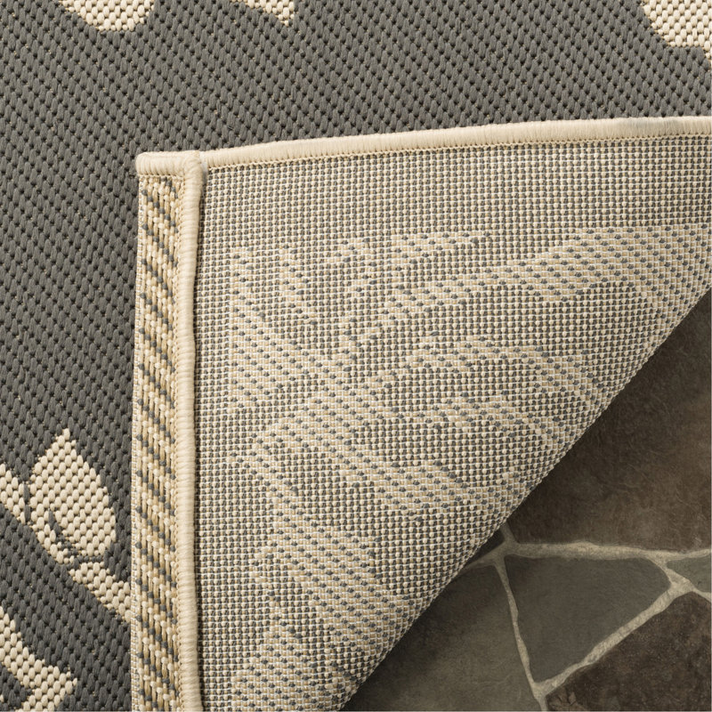 Tapis de zone anthracite highland lily, Rectangle 8 pi x 11 pi 2 po