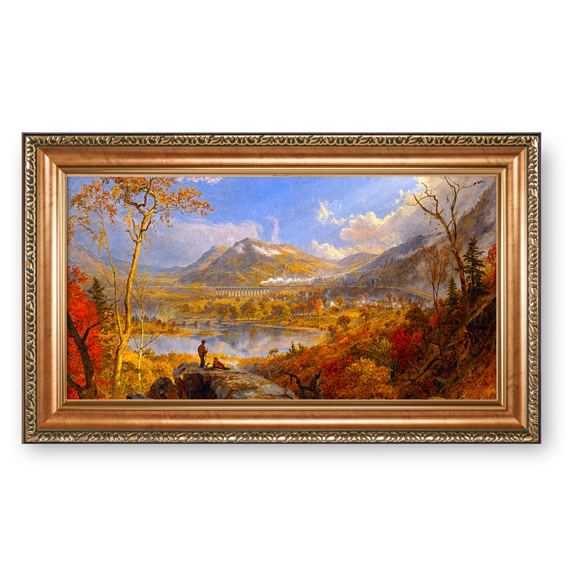 Starrucca Viaduct, Pennsylvania 1865, reproductions d'art classiques du monde, estampe numérique encadrée pour décoration intérieure, luxueux