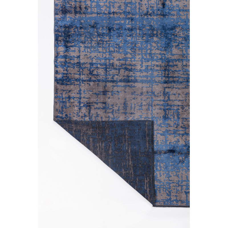 Rapture Gray/Blue Abstract Luxury Area Rug, Rectangle 7'10" x 11'2"
