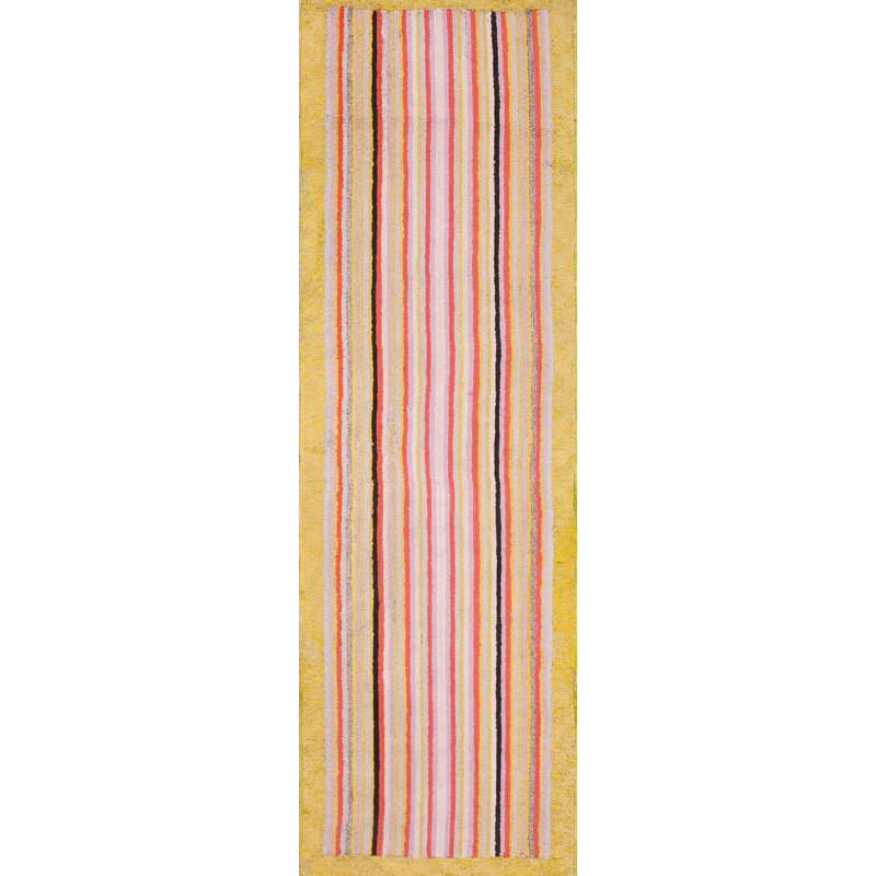 Tapis crocheté antique en laine américaine