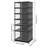 Foldable Rectangular Freestanding Shoe Cabinet With Wheels-578620384