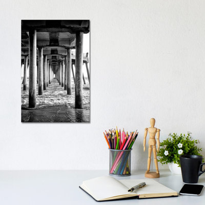 Underneath Huntington Beach Pier by Philippe Hugonnard - Wrapped Canvas Print