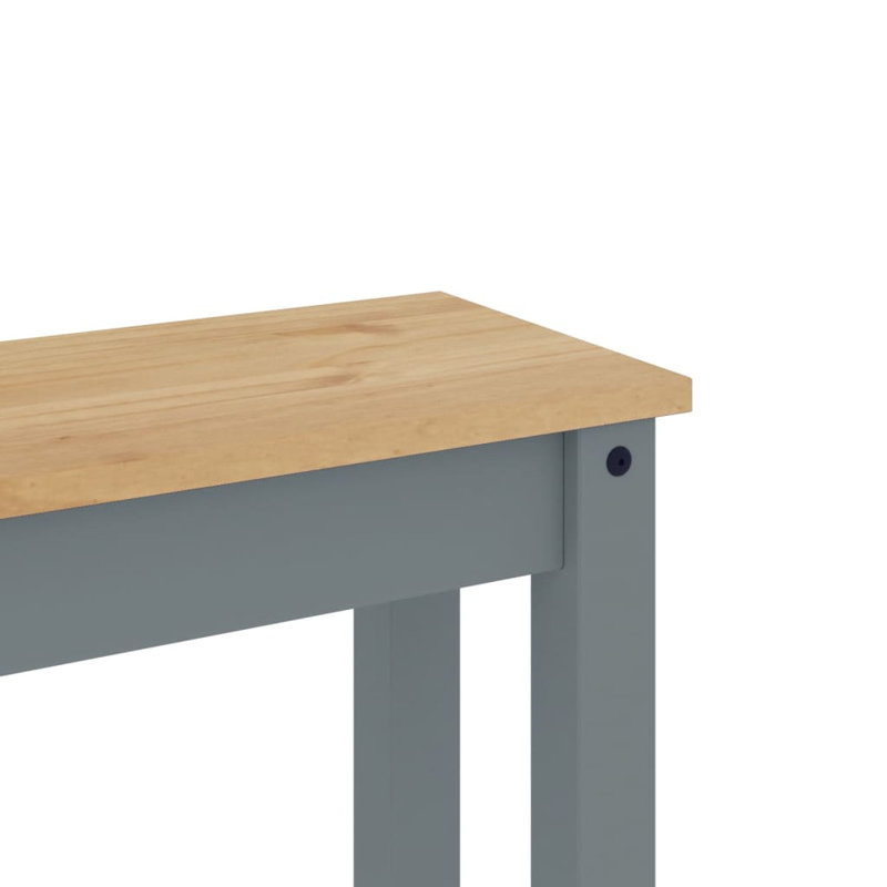 Landrienne Solid Wood Bench, Grey
