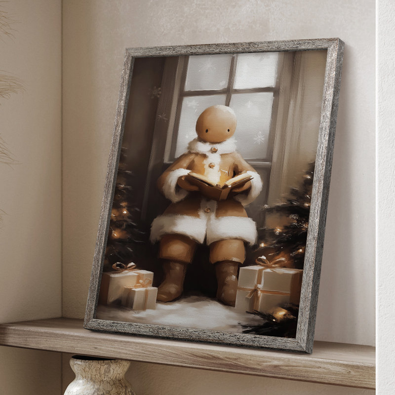 Art des Fêtes de Noël - série 2 - CCXCV, reproduction encadrée - bois massif, H 30 po x l 24 po