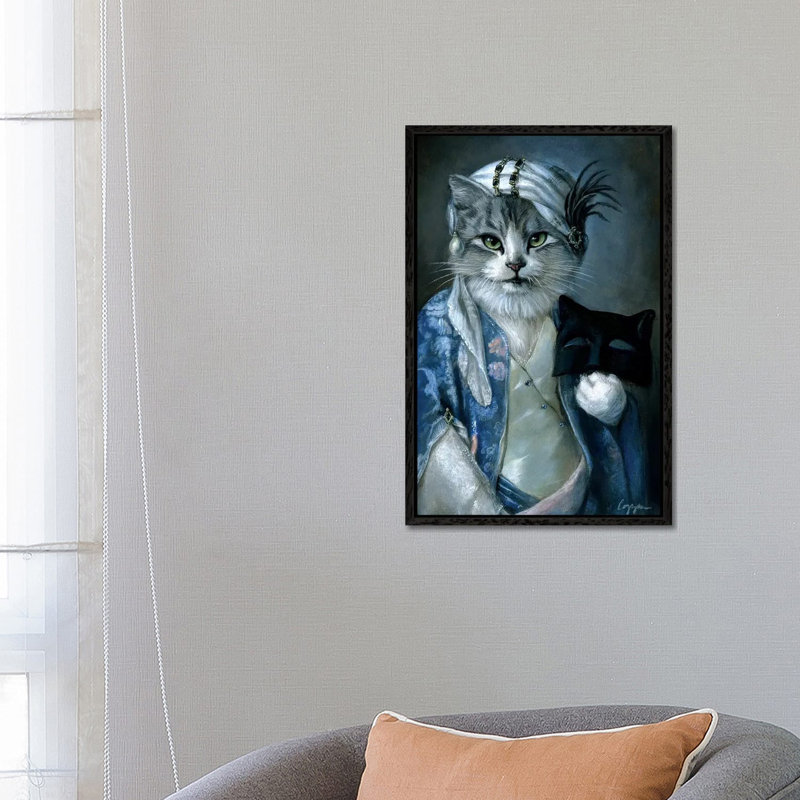 Frannie by Melinda Copper - Painting on Canvas, 66.04 cm H x 45.72 cm W, Black Framed