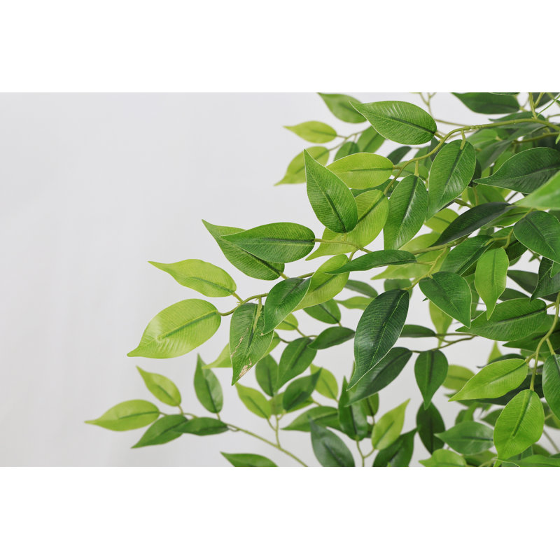 Banian artificiel 7 pi: feuilles de soie, en pot, décor intérieur / extérieur