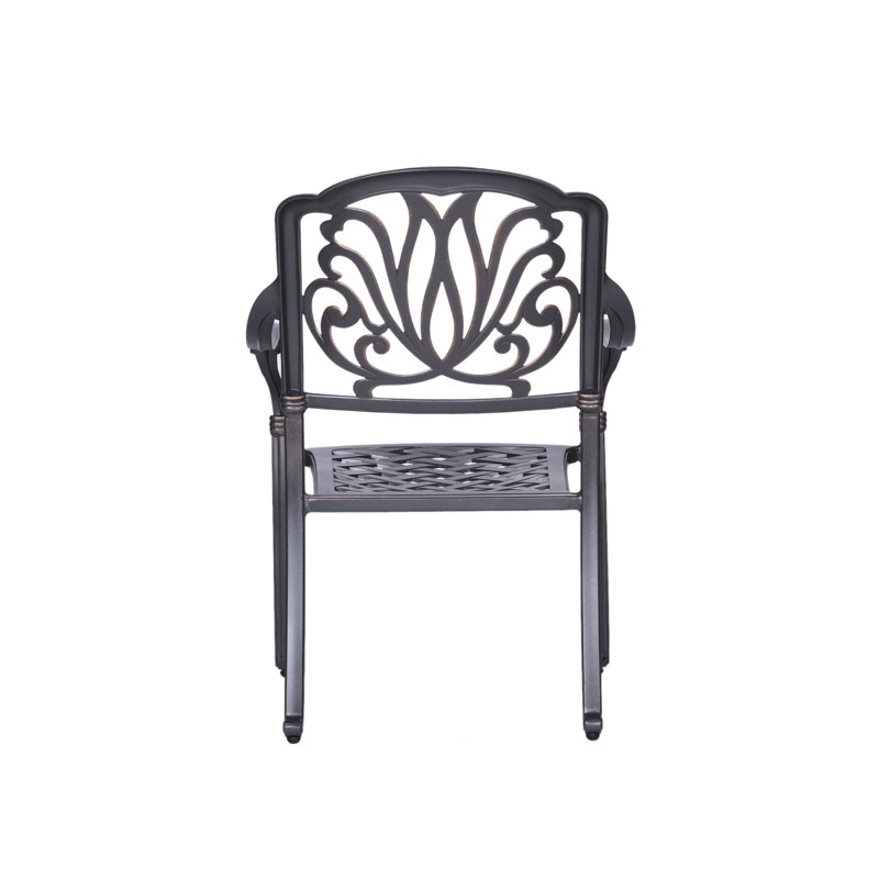 2 pièces de fauteuil de salle à manger d'extérieur en aluminium, gris foncé et blanc, de fabrication, de coussins pour une utilisation à long terme et de fauteuil confortable avec coussin, 2. gris et blanc. Cadre. Coussins. Conception élégante et complexe.
