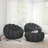 Kayi 48.43" Upholstered Pumpkin-shaped Club Accent Compression Chair With Ottoman(set Of 2), No Assembly Required-112510843