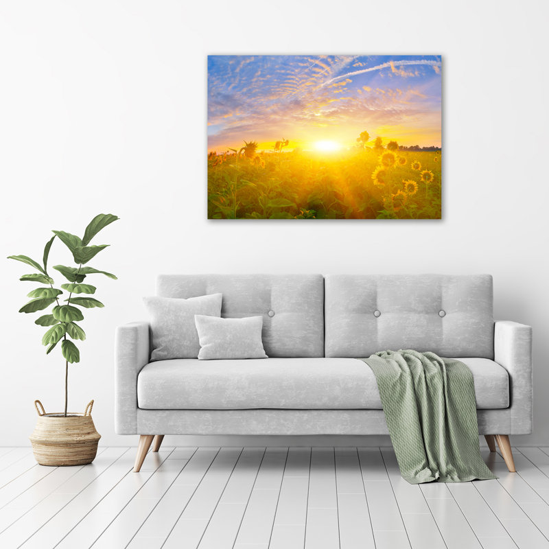 Field Of Sunflowers - Wrapped Canvas Print