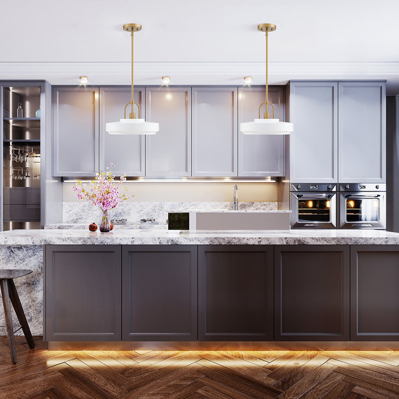 Klavdija 1 - Light Drum Pendant, Gold, White