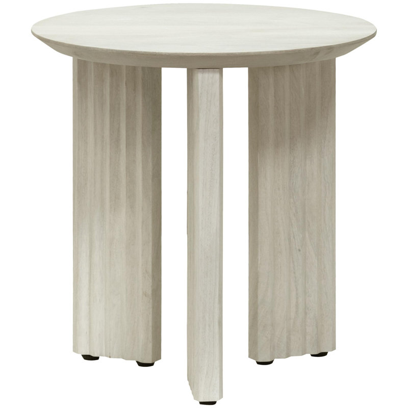 Table de bout moderne Edianna, Blanc