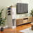 44.49" Slim AV Media Stand Game Console Stand, Media Storage Cabinet With 2 Built-In Drawers And 3 Hooks, Game Console Storage Cabinet For PS5 And Xbox-Antique White