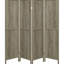 Paravent rustique en pin, aspect bois flotté gris, 178 cm de hauteur x 177 cm de largeur x 1,9 cm d'épaisseur, placage de pin.