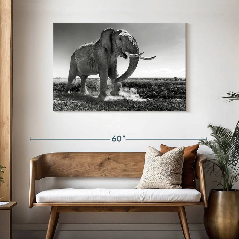 Brampt Grassland Elephant, 30" H x 45" W