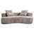 Linen Modular Sectional Sofa with Metal Legs, 3-Seat Couch with Customizable L-Shape Layout for Small Apartments – Medium Firm, Easy Assembly-1850905770