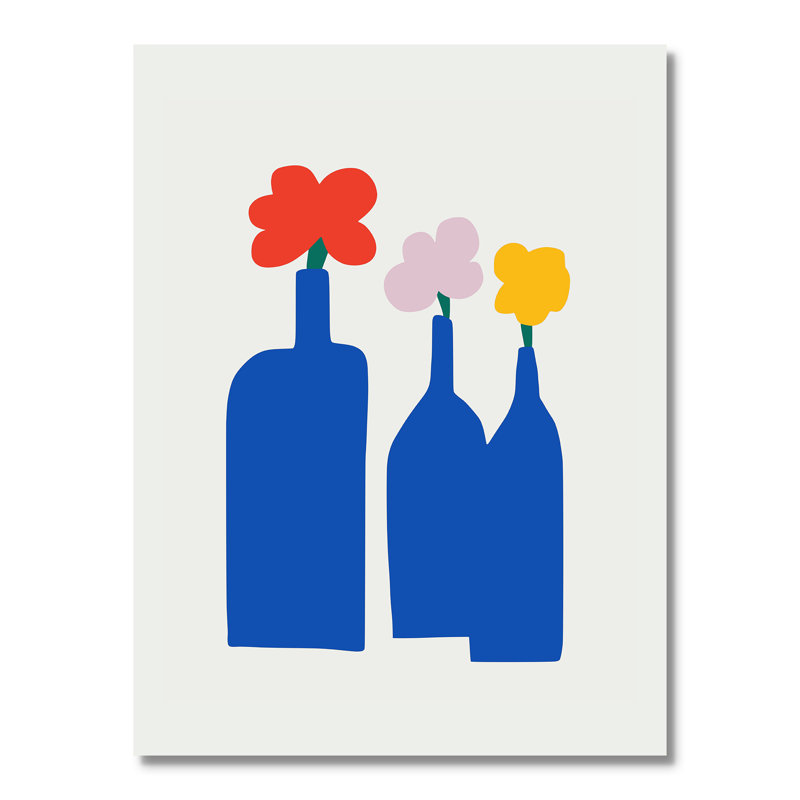 «Bold Blooms Trio Print» par Dean, No Frame, L 18 po x H 24 po, Toile tendue