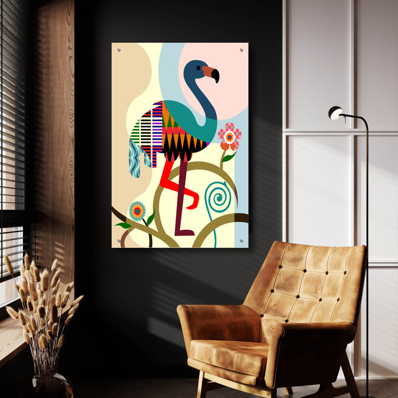 «American Flamingo» par Lanre Adefioyue, H 36 po x l 24 po x P 0,2 po