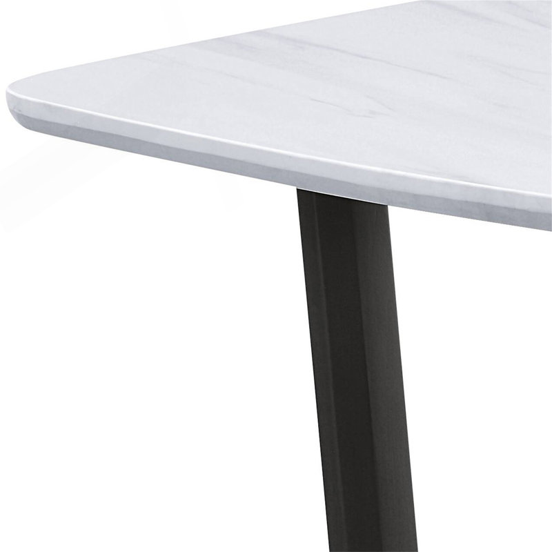 Rectangular Trestle Dining Table With Elegant Marble Top For Modern And Classic Interiors