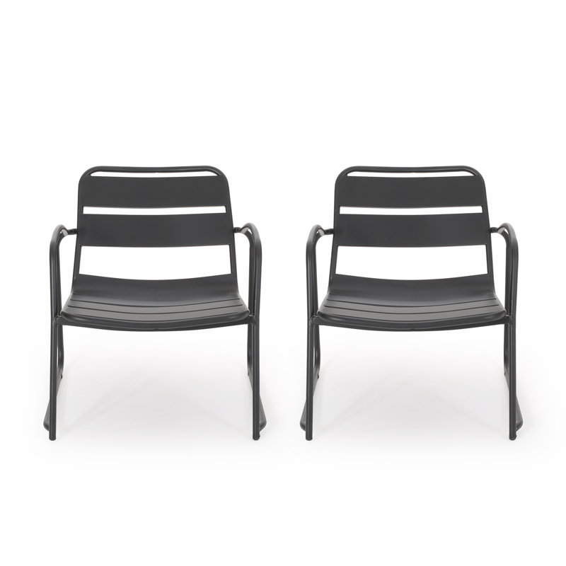 Chaise d'extérieur, Noir mat