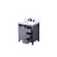 30 po L x P 22 po. Meuble-lavabo gris foncé avec comptoir en marbre et robinet inclus - portes à fermeture en douceur, rayure et teinture, grande capacité de rangement, beaucoup d'espace intérieur