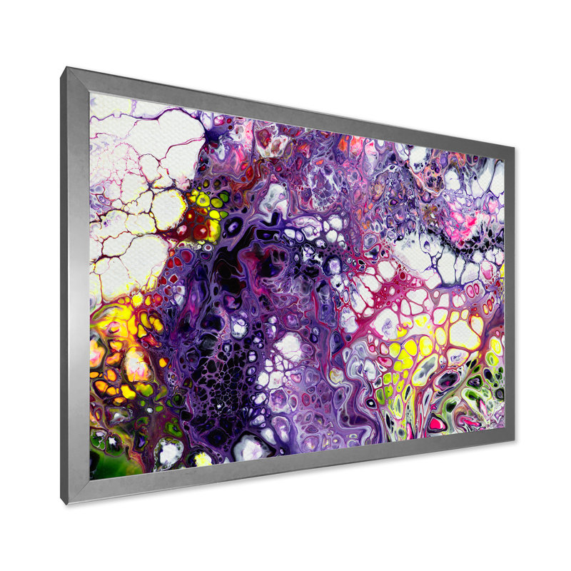 Shapes In Mauve et jaune liquide Art III - décoration murale moderne en toile, H 40 po x l 30 po x P 1,5 po