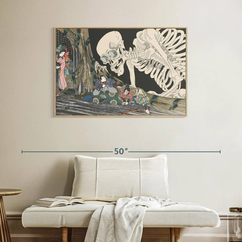Squelette japonais, Cadre flottant en bois naturel, 40 po x 27 po