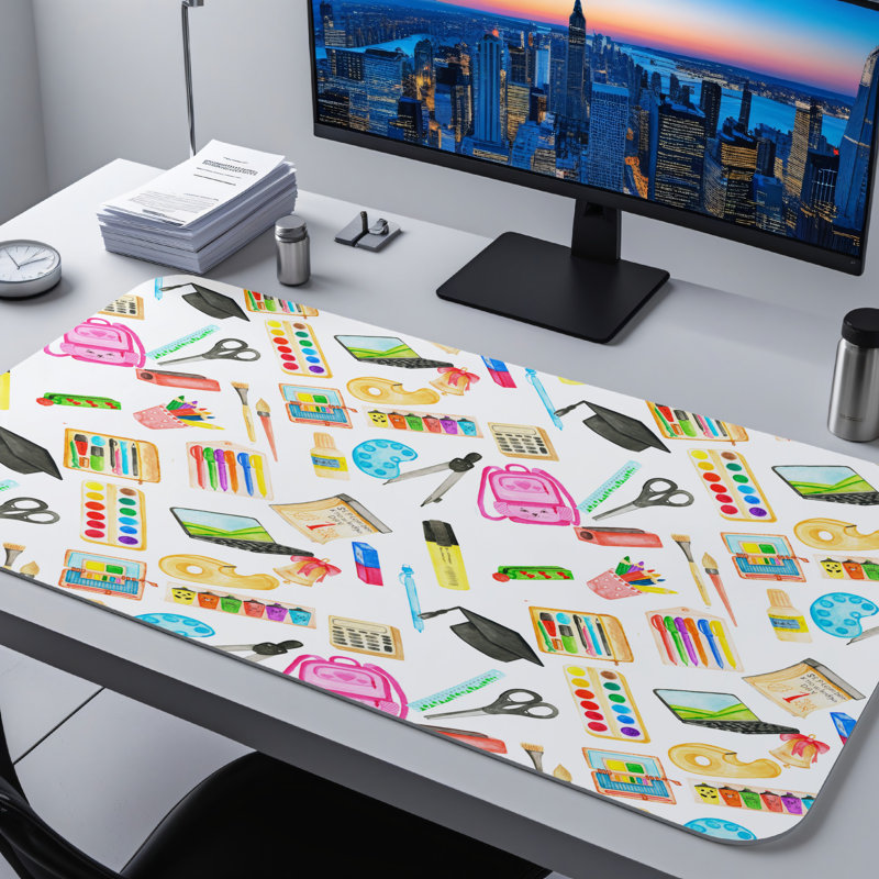 Polyester Desk Pad, 31.5x15.5