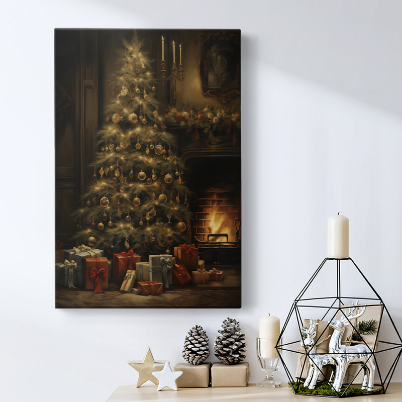 Art des Fêtes de Noël - Toile tendue avec châssis DCLXVII, H 24 po x l 16 po