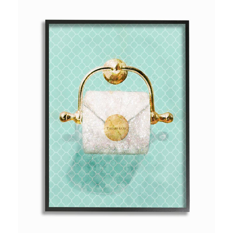 Rouleau de papier hygiénique «Glam» par Ziwei Li - impression, H 20 po x l 16 po, Giclée encadrée noir minuit
