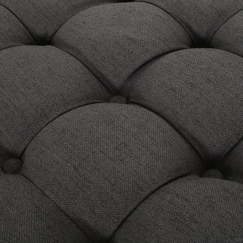 OTTOMAN AVEC ROULETTES, Gris foncé