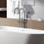 Robinet de baignoire avec douche à main en nickel brossé - métal, élégance pour salle de bain nickel métallique autoportant, sophistication